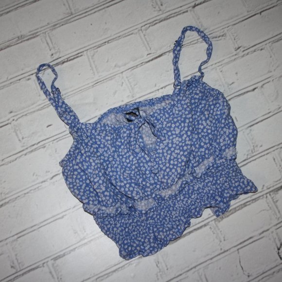 💙🌸 Blue Floral Crop Top · Wild Fable · Size Small - Picture 4 of 5